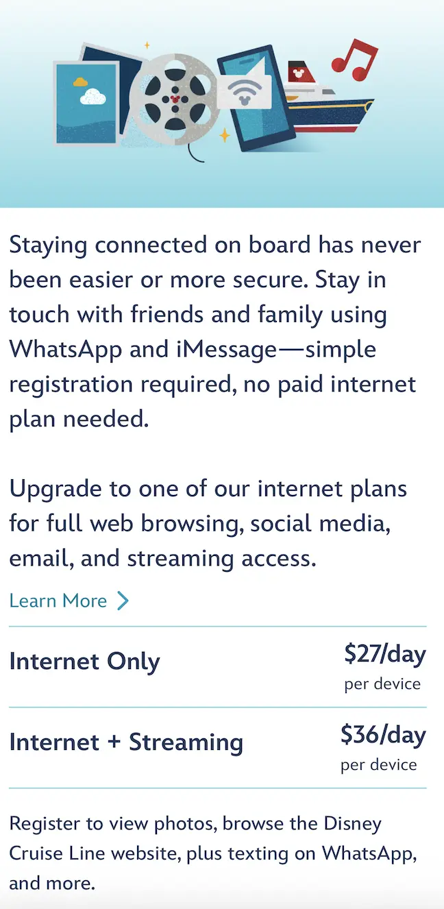 Disney Cruise WiFi