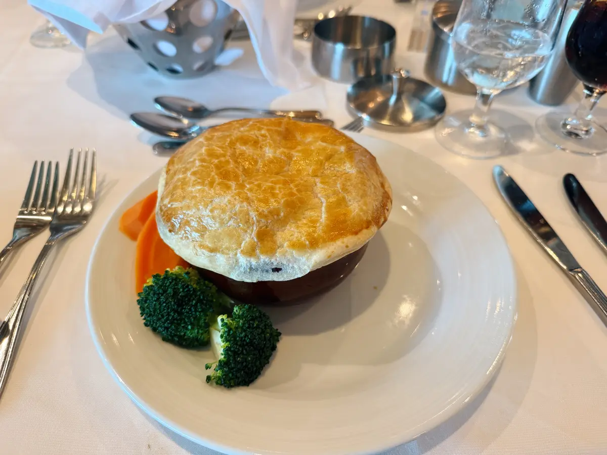 Chicken and leek pie on Liberty of the Seas