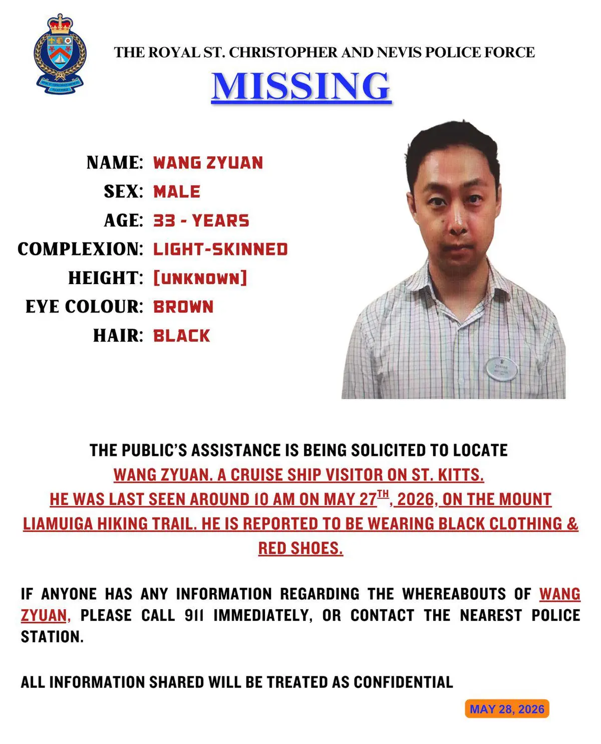 Wang Zyuan Missing