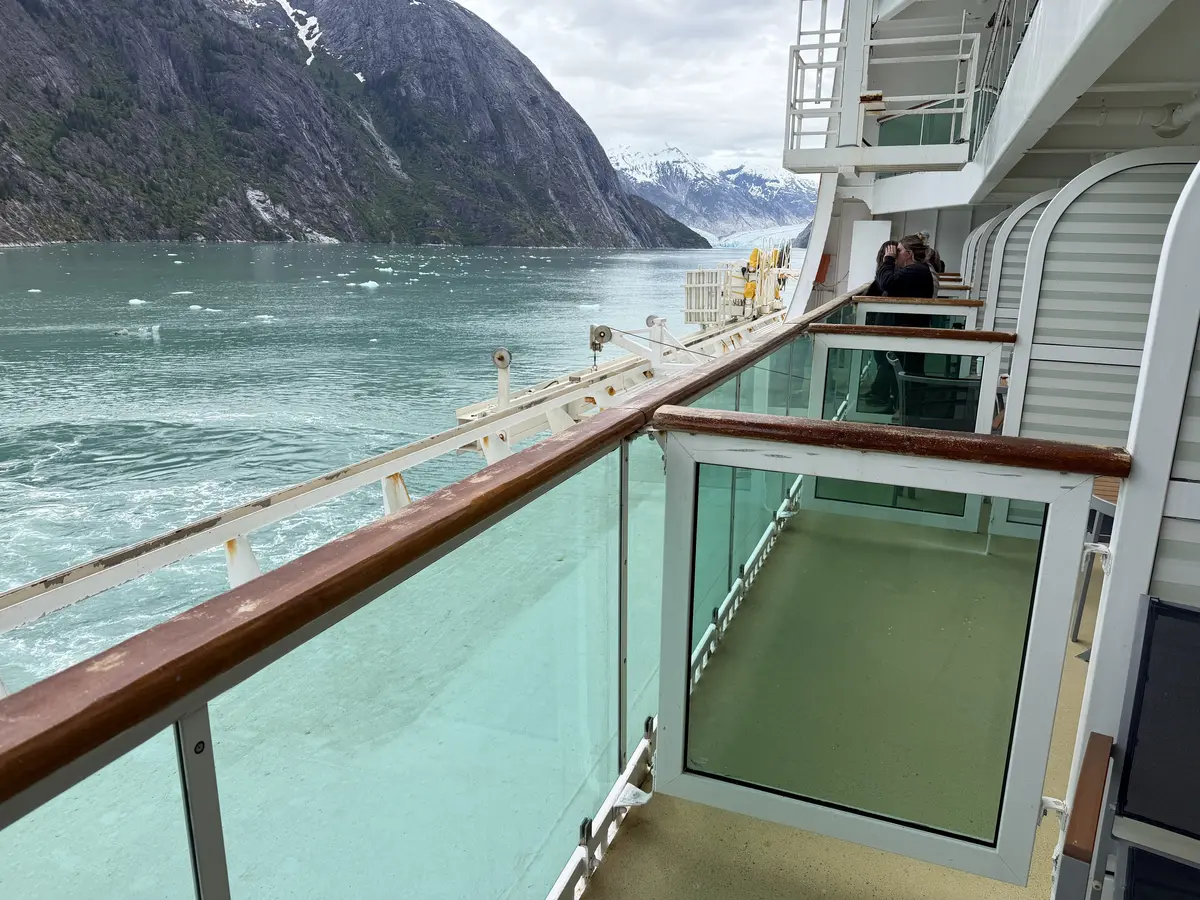 Glacier viewing from balcony
