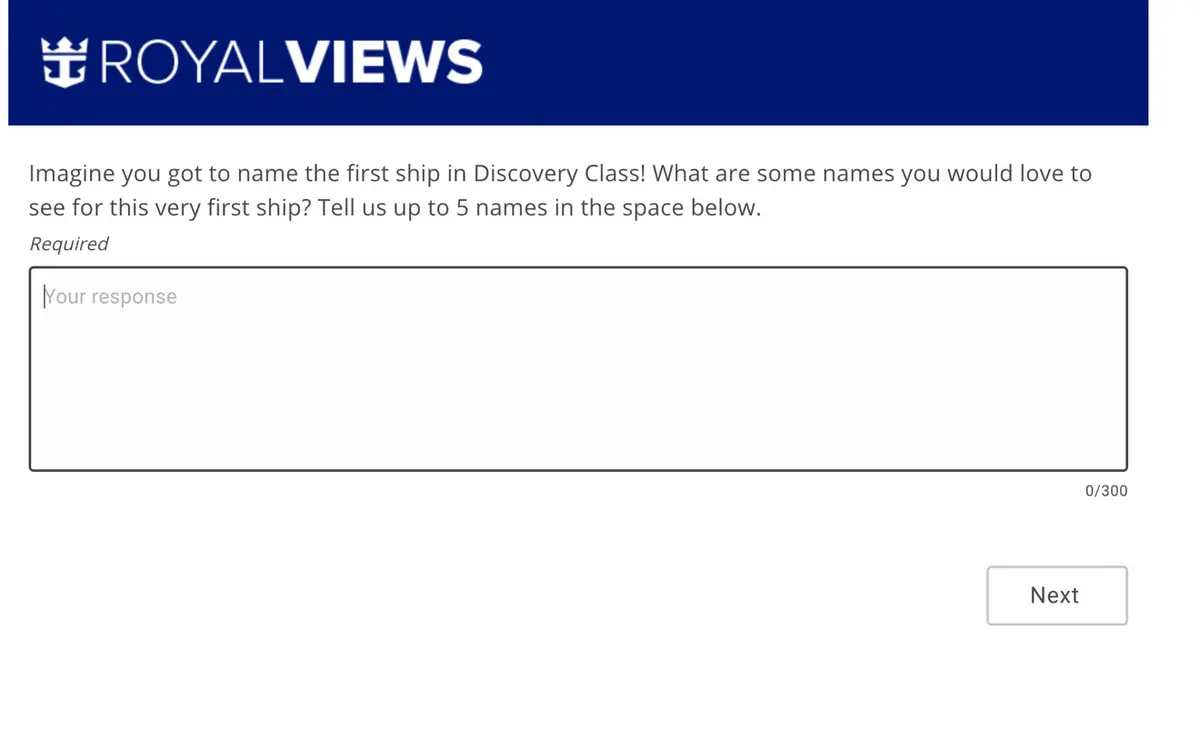 Survey question