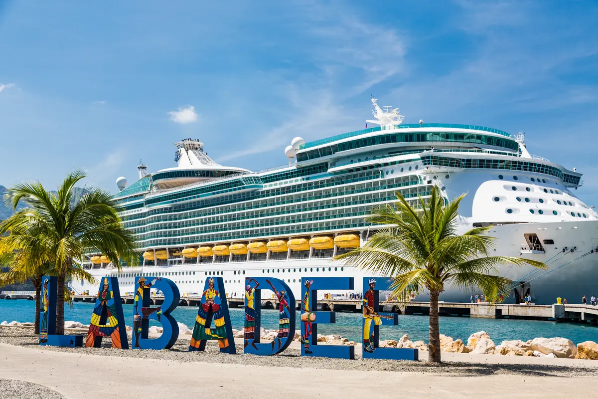 Ship docked in Labadee, Haiti