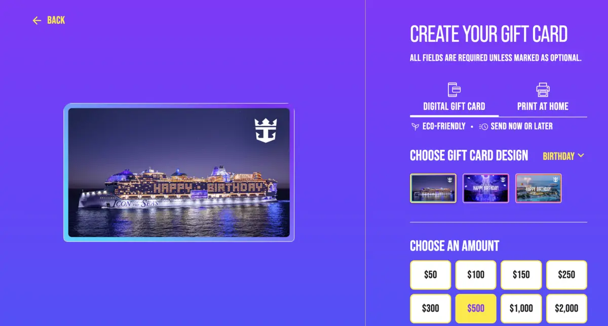 Royal Caribbean Gift Card Royal Caribbean Gift Card