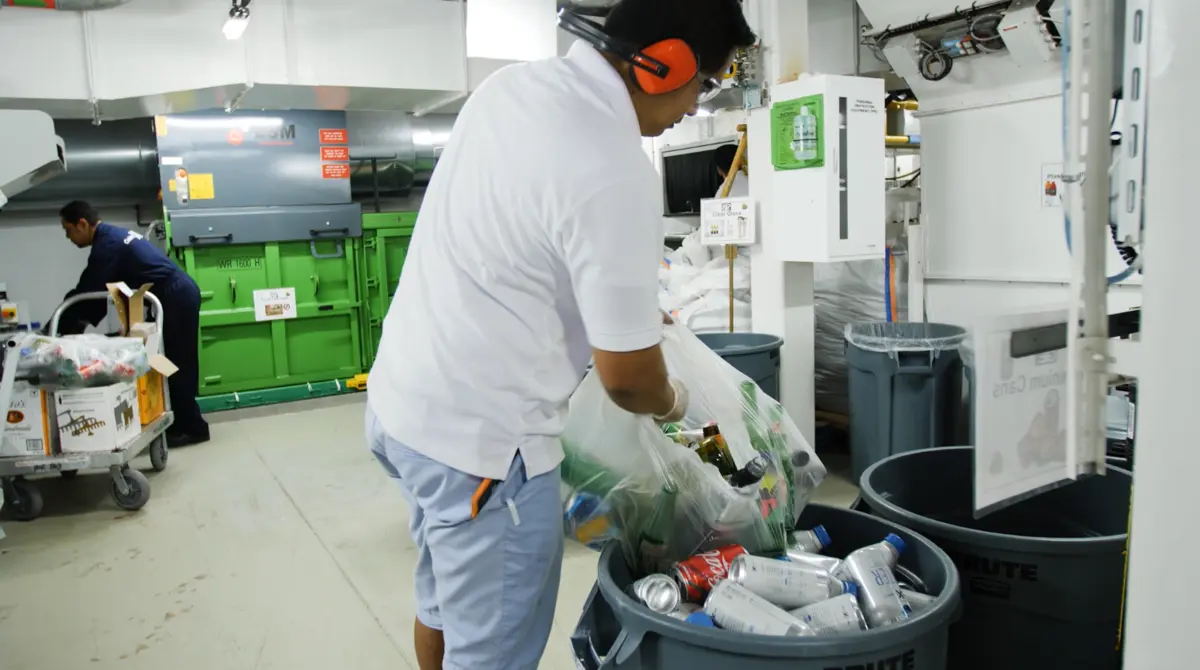Waste being recycled