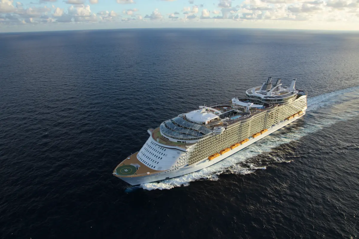 Allure of the Seas aerial