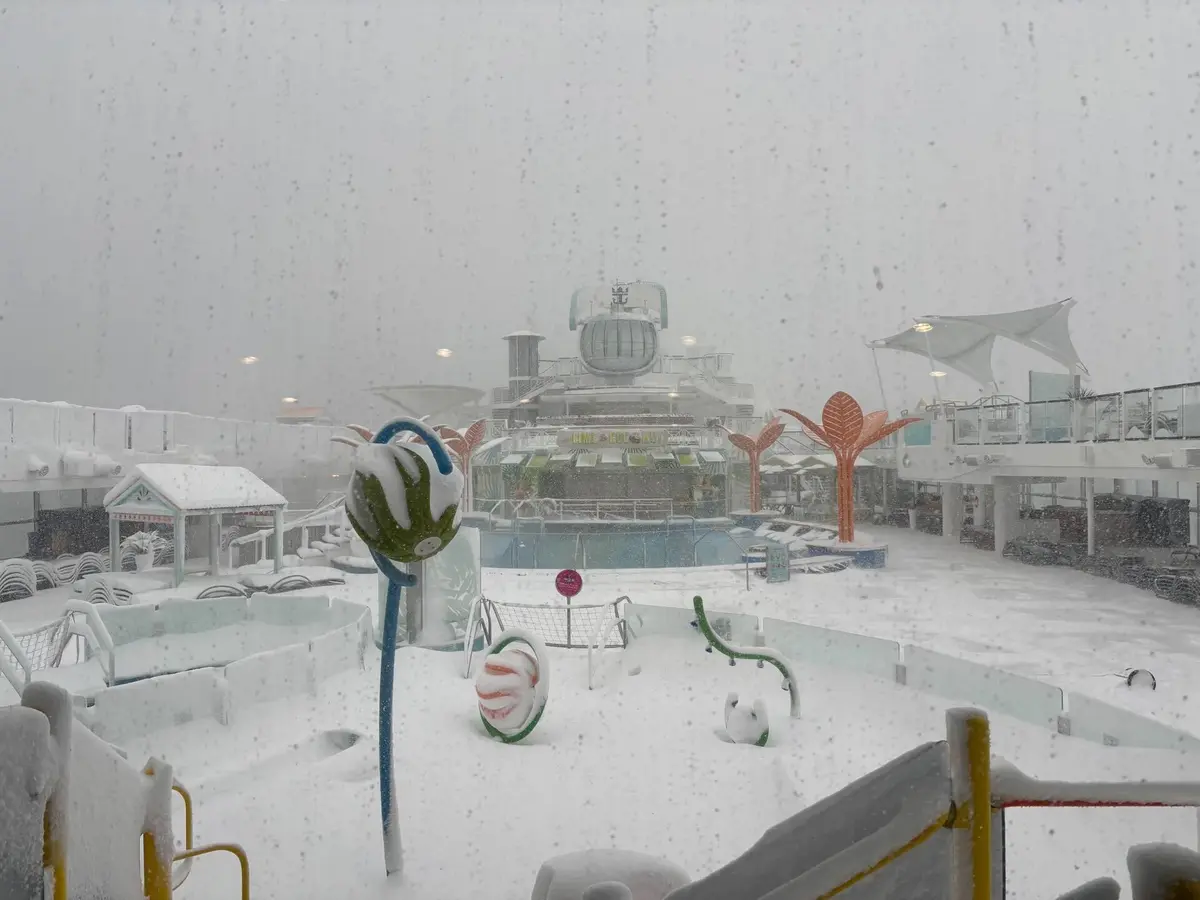 Odyssey of the Seas in the snow
