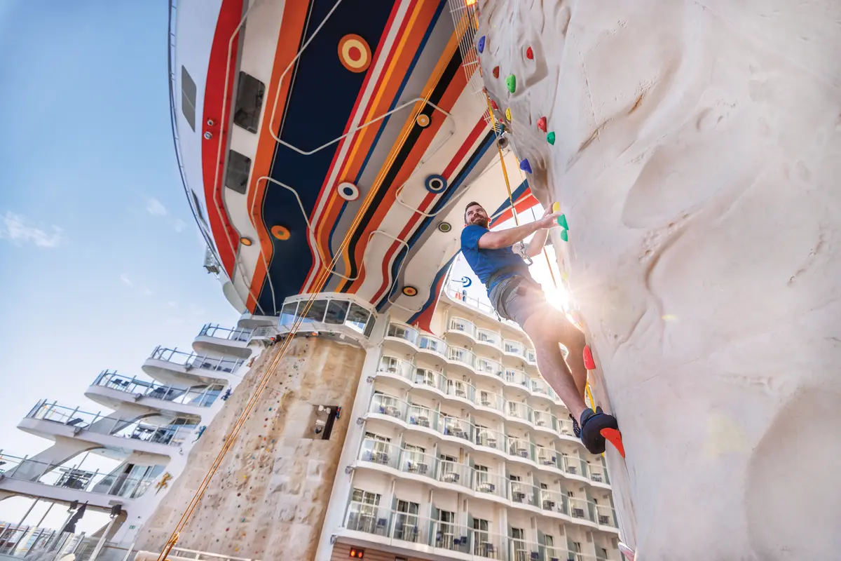 Rock wall on Allure of the Seas