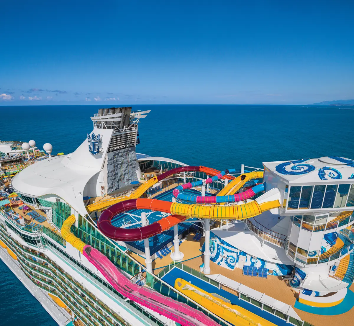 Navigator of the Seas water slides aerial