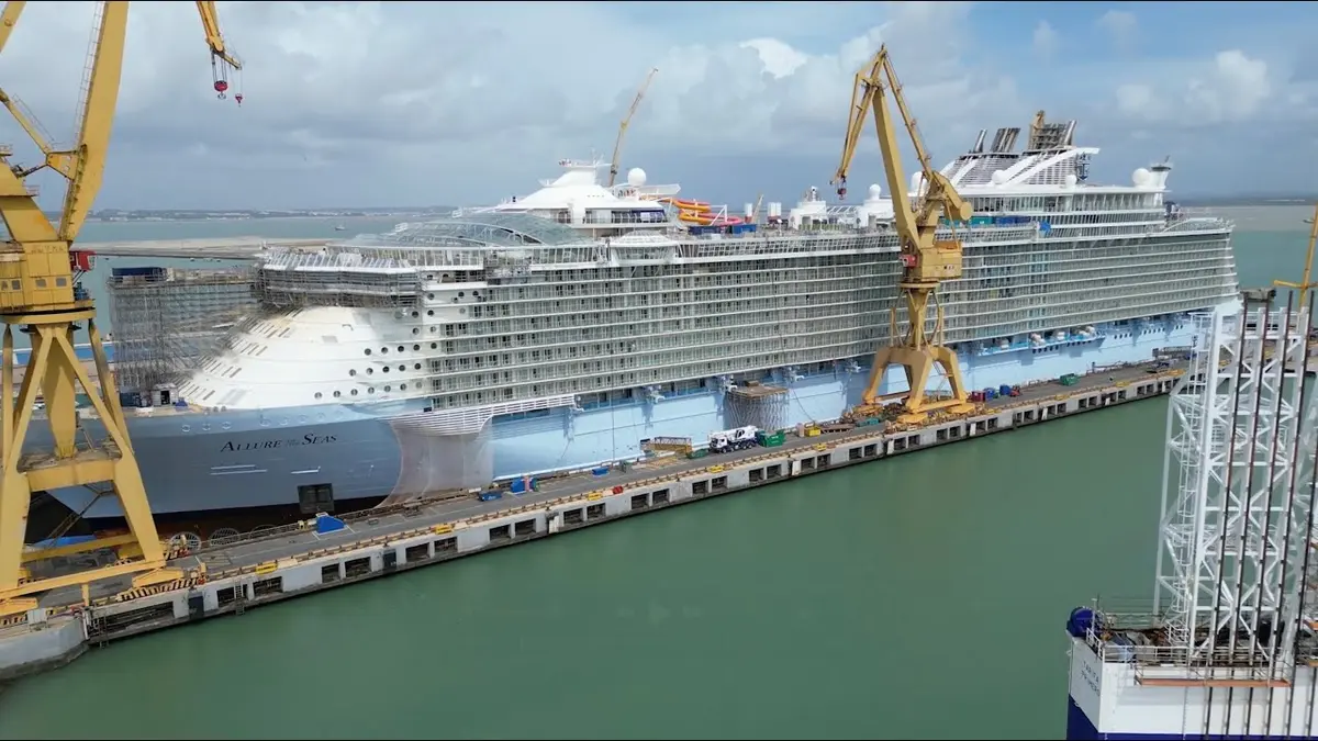 Allure of the Seas in dry dock