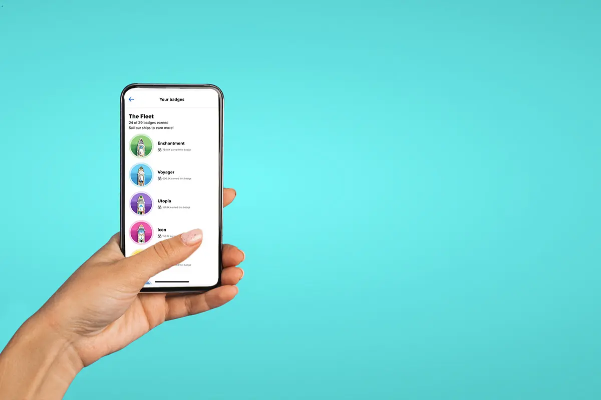Hand holding phone
