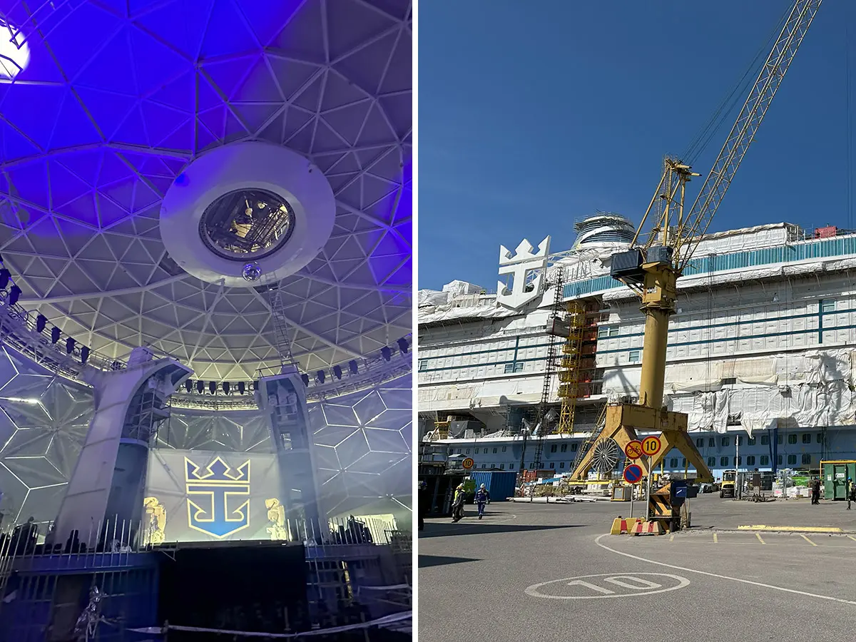 Icon of the Seas shipyard tour
