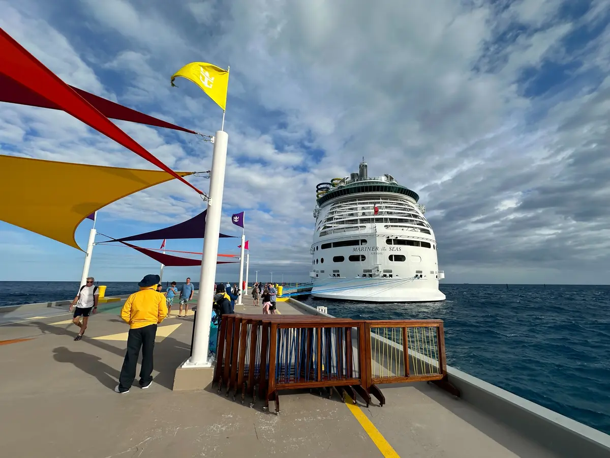 Mariner of the Seas docked at CocoCay