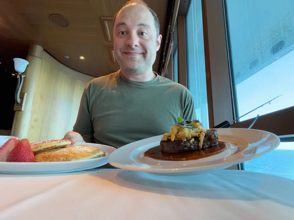 Matt eating brunch