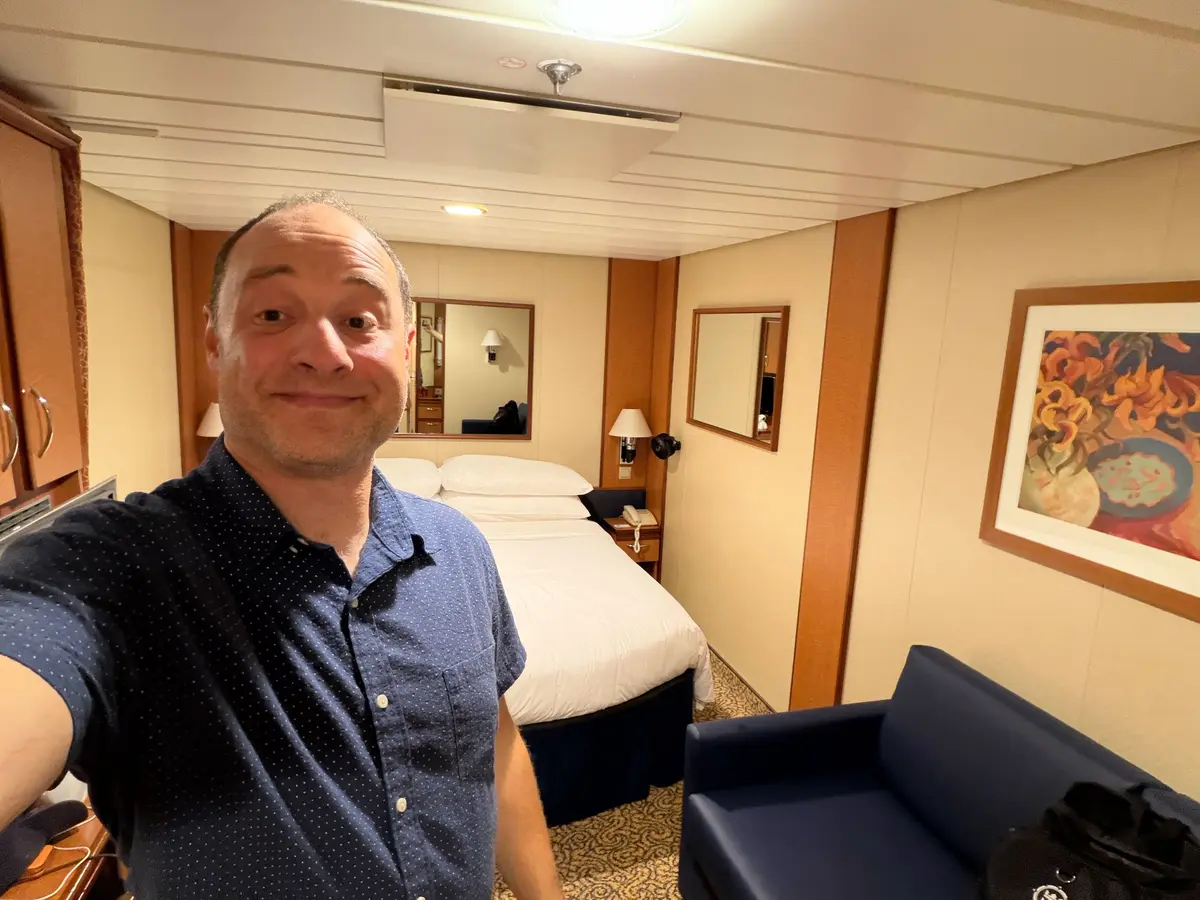 Matt in an inside cabin