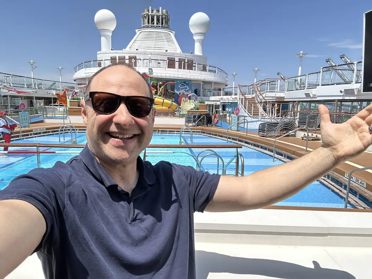 Matt on the pool deck