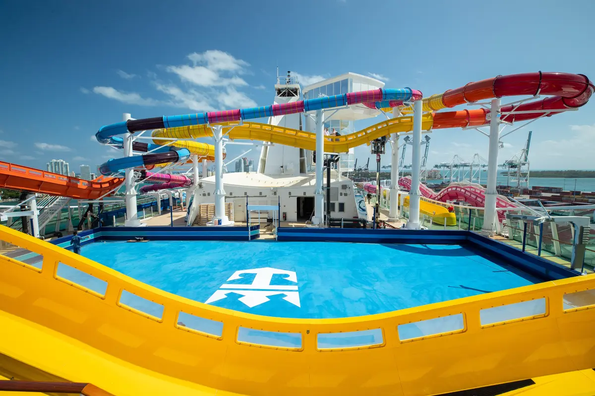 Water slides on Navigator of the Seas