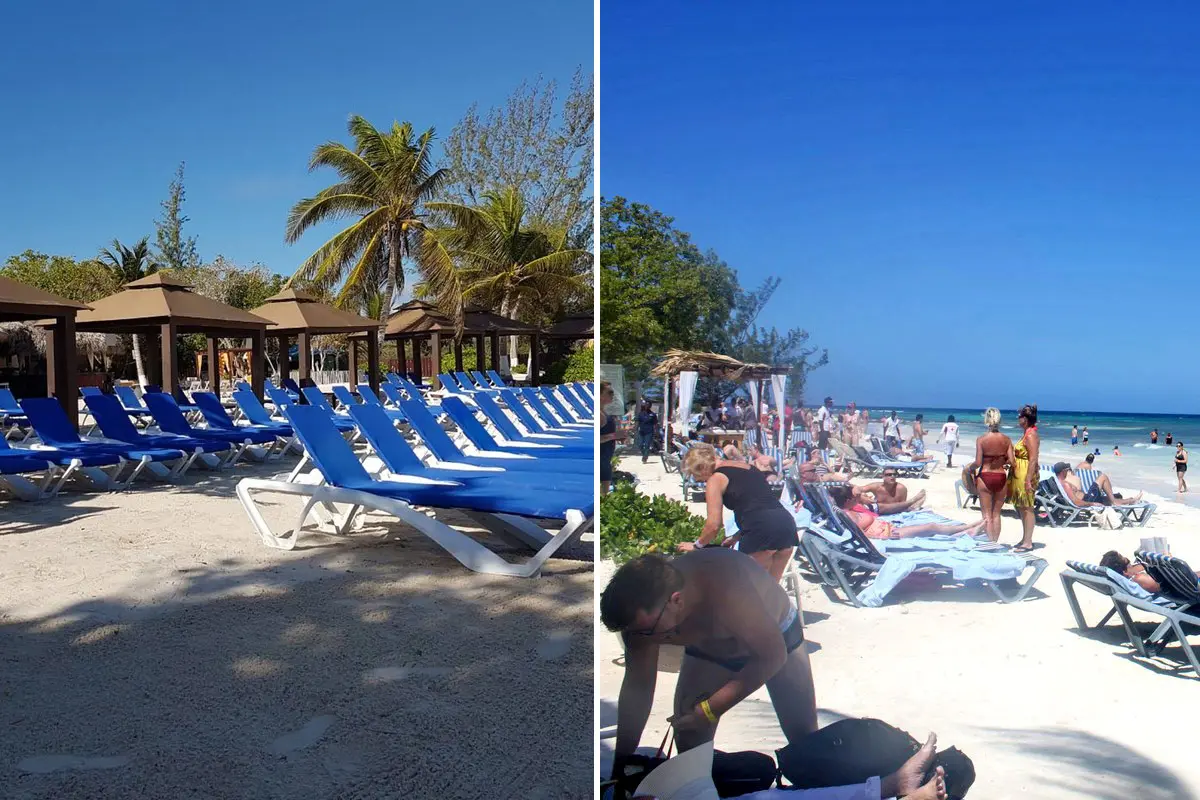 Oversold beach in Jamaica