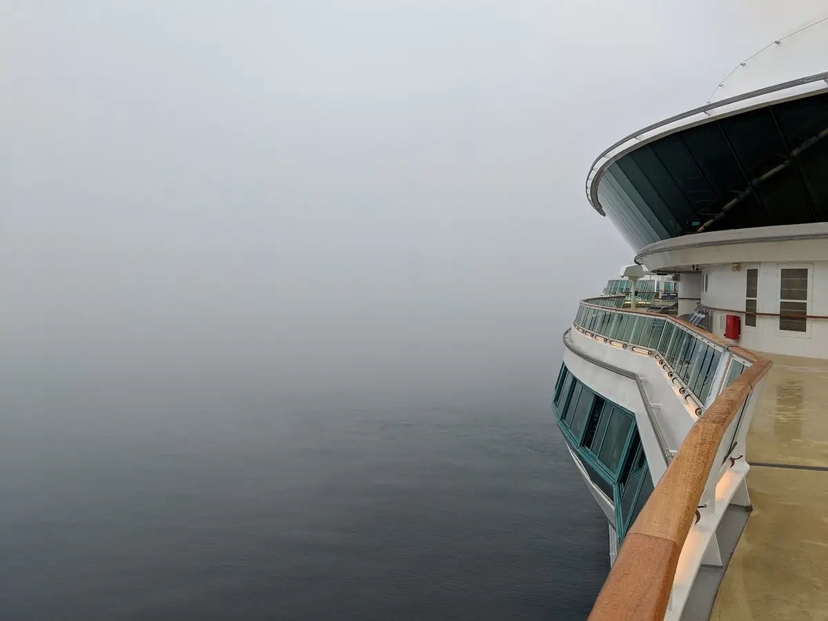 Fog near ship