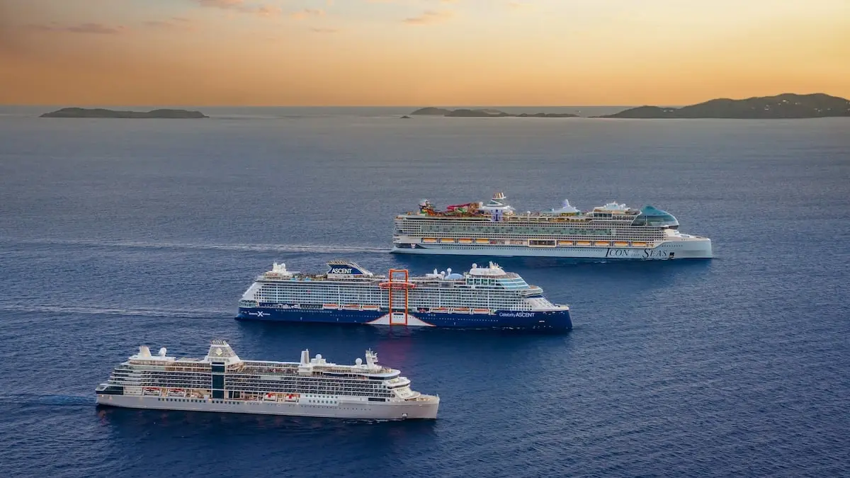 Ships from three Royal Caribbean Group brands