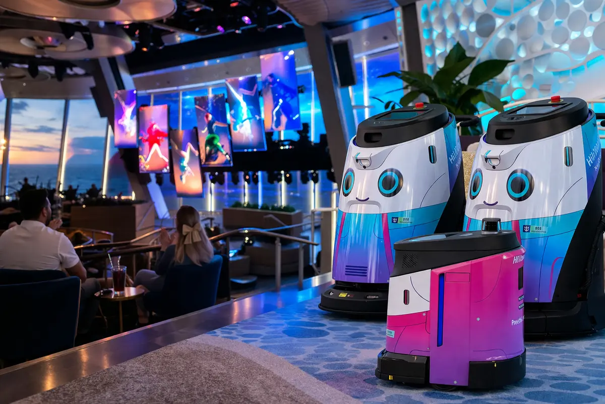 Robots that are used on a cruise ship