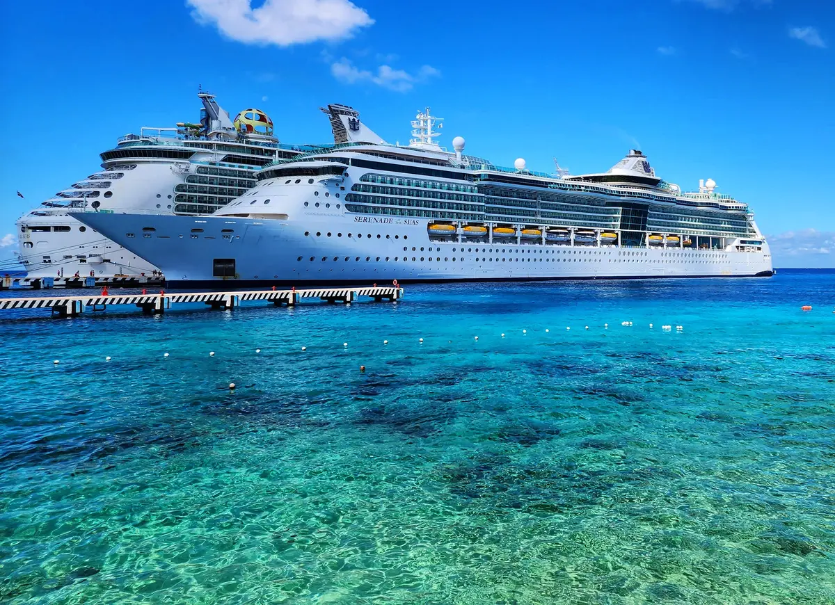 Serenade and Mariner of the Seas docked in Cozumel