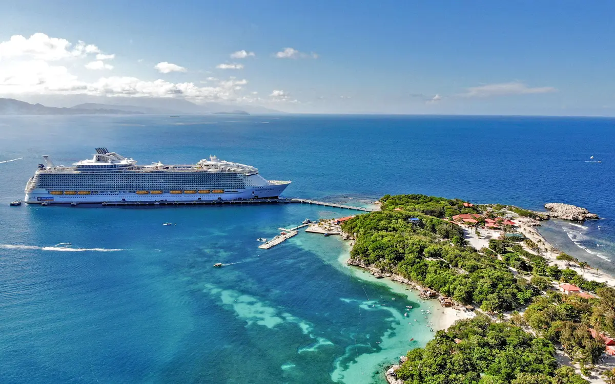 Symphony of the Seas docked in labadee
