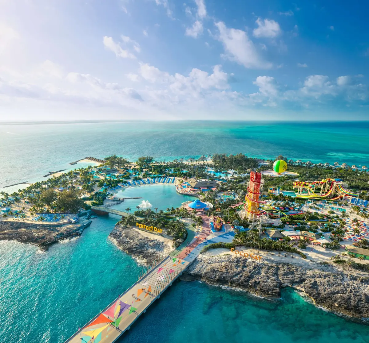 Aerial of Perfect Day at CocoCay
