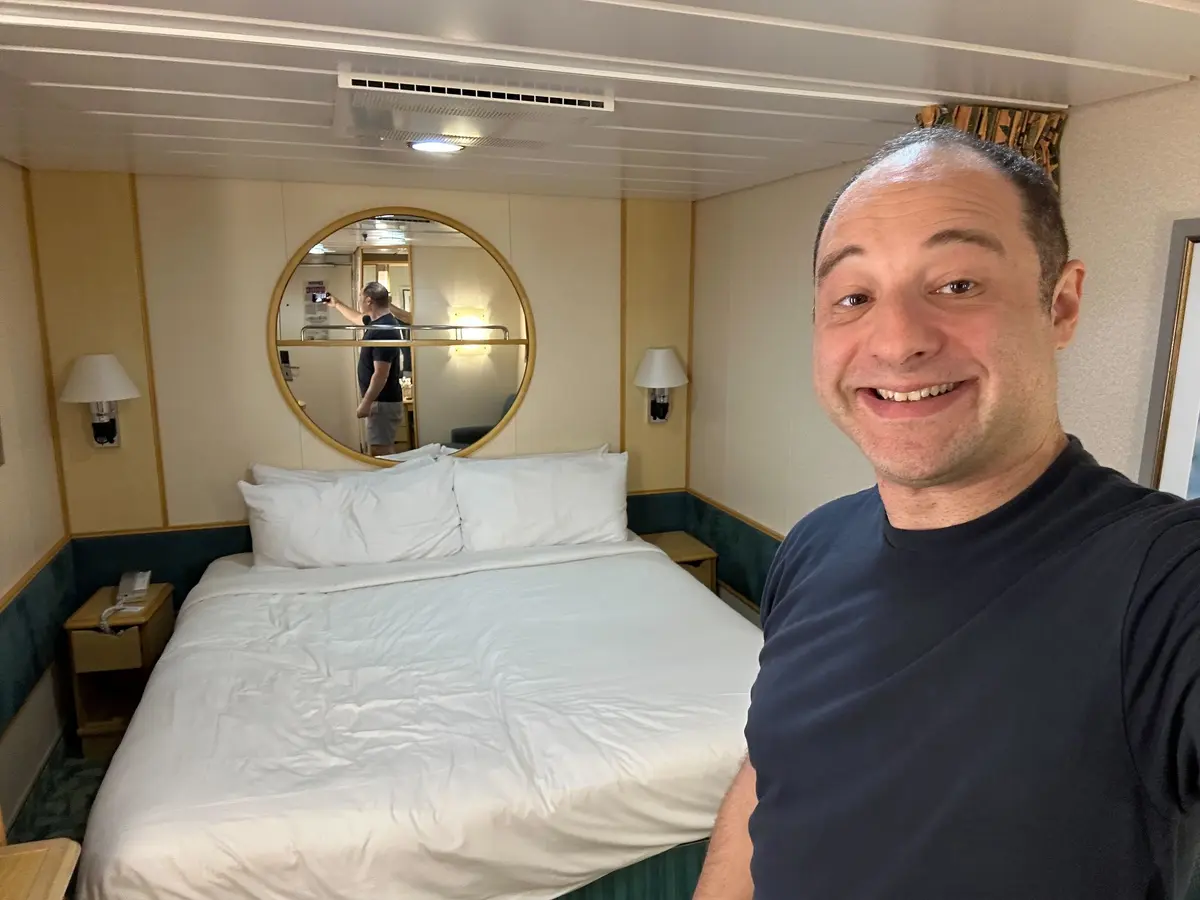 Matt in an inside cabin