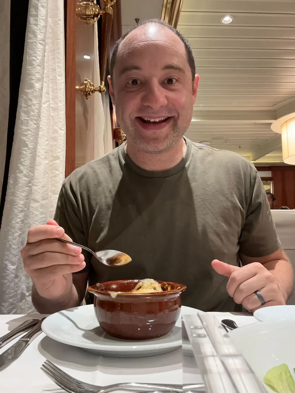 Matt eating soup