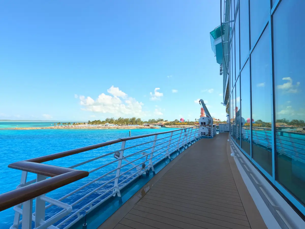 Outside promenade deck