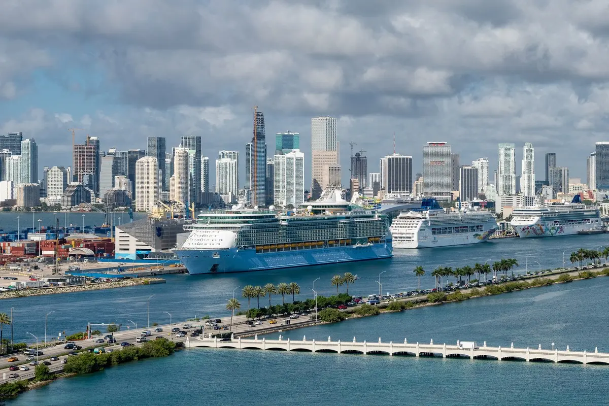Ships docked in Miami